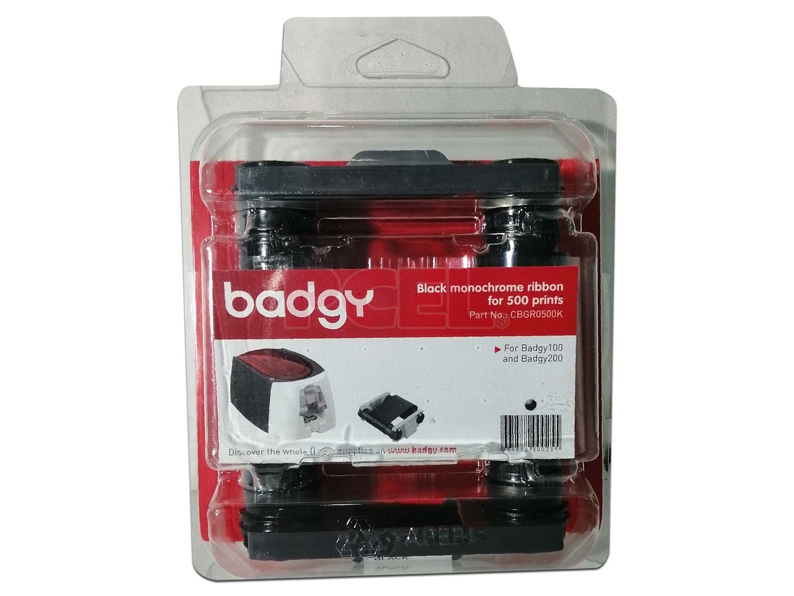 Kit para Badgy 1BADGY                    Kit de impresión únicamente compatible con Badgy 1 (modelo descontinuado) Kit: 1 Ribbon Color YMCKO para 100 Impresiones + 100 Tarjetas PVC de 30 mls                                                                                                           .                                        - BADGY