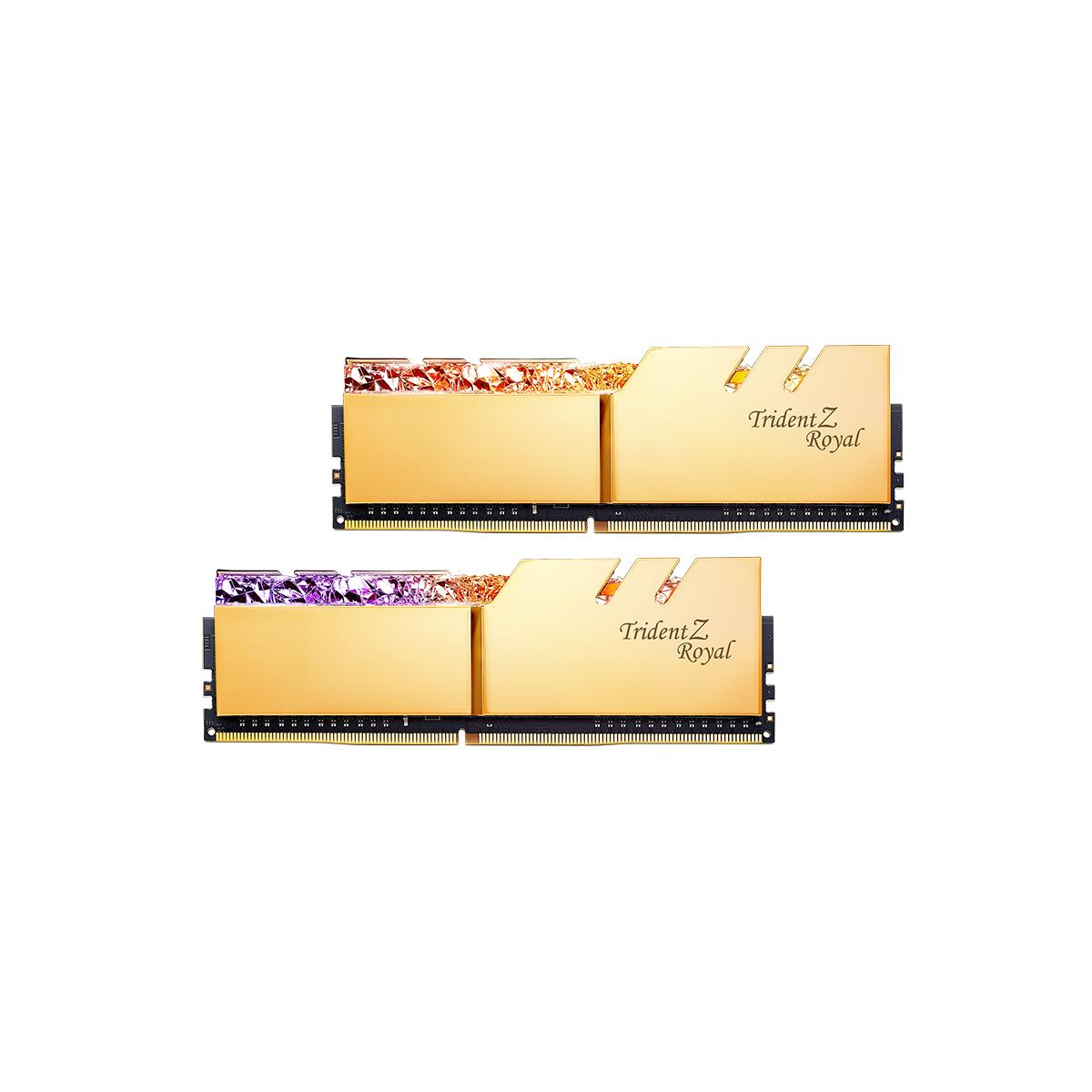 MEMORIA DIMM DDR4 G.SKILL (F4-3600C18D-16GTRG) 16GB (2X8GB) 3600MHZ, TRIDENT Z ROYAL GOLD - F4-3600C18D-16GTRG