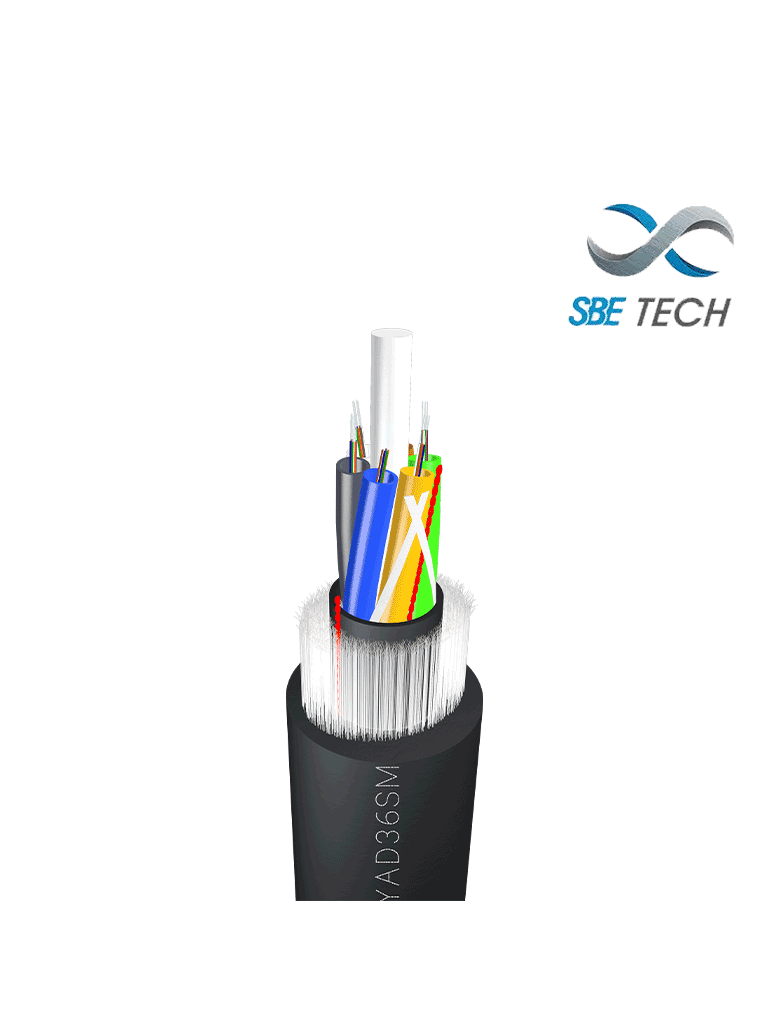 SBETECH  FOEXARGYAD36SM - Fibra Óptica MONOMODO  con armadura dieléctrica/ tipoG652D /36 hilos/ OS2/ por metro  - SBE TECH