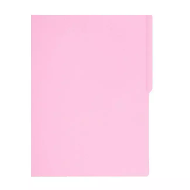 Folder rosa APSA tamaño carta  , paquete Medidas 235 cm ancho x 295 cm largo, alta capacidad de almacenamiento, suaje lateral y superior para broche, guías laterales para dar dimensión y puntas redondeadas                                                                                            con 100  piezas                          - L13FC