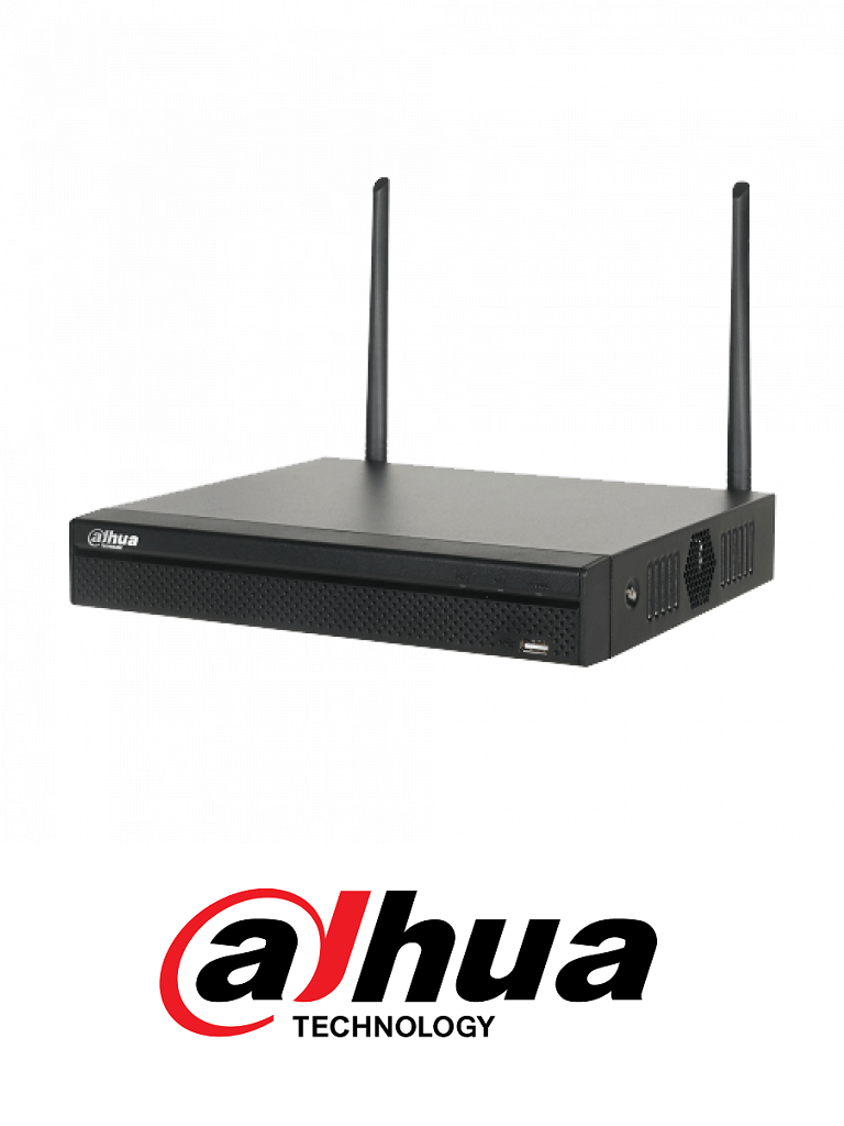 DAHUA NVR2104HSW4K - NVR 4 Canales de video IP  WiFi / 2.4GHZ / H265+ / 80 Mbps Grabacion /  HDMI 4K / VGA / 1 Interfaz SATA / Grabacion hasta 4K / P2P/ - DAHUA