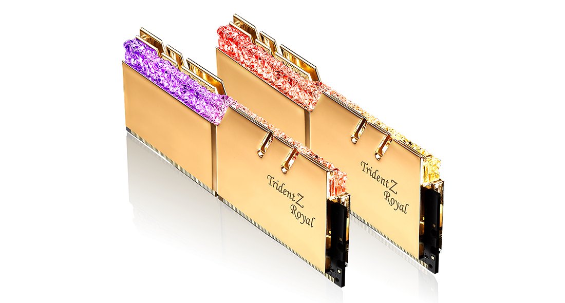 MEMORIA DDR4 16GB (2X8GB) 3000MHZ G.SKILL TRIDENT Z ROYAL DORADO CL16, F4-3000C16D-16GTRG  - F4-3000C16D-16GTRG