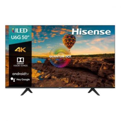 Televisor Hisense 50" U6G Smart TV 4K ULED Resolución 3840x2160 Android - 50U6G