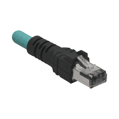 Cable de Conexión IndustrialNet Cat5e, de M12 D-Code Macho a Plug RJ45, Blindado S/FTP, Forro TPO, Color Azul Cerceta, 1 Metro <br>  <strong>Código SAT:</strong> 26121616 - PANDUIT