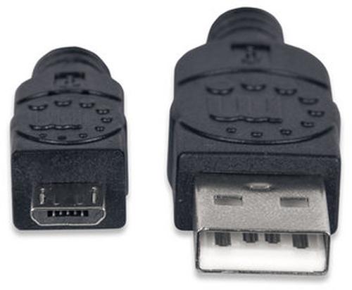 393867 CABLE USB V2 A-MICRO B BLISTER PVC 0.5M NEGRO. UPC 0766623393867