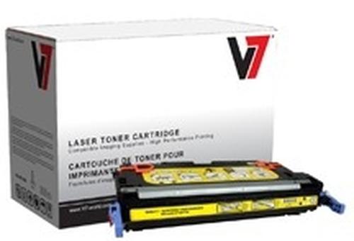 Cartucho de tóner amarillo remanufacturado V7 para HP Q6472A (HP 502A) - rendimiento de 4000 páginas - V73600Y