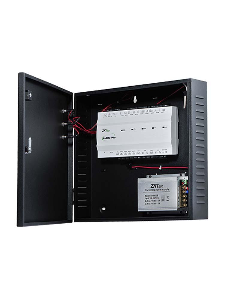 ZKTECO INBIO260PROB - Panel de Control de Acceso Avanzado con Gabinete y Fuente / 2 Puertas / 20 mil Huellas / Push / Green Label / Requiere Licencia - ZKTECO