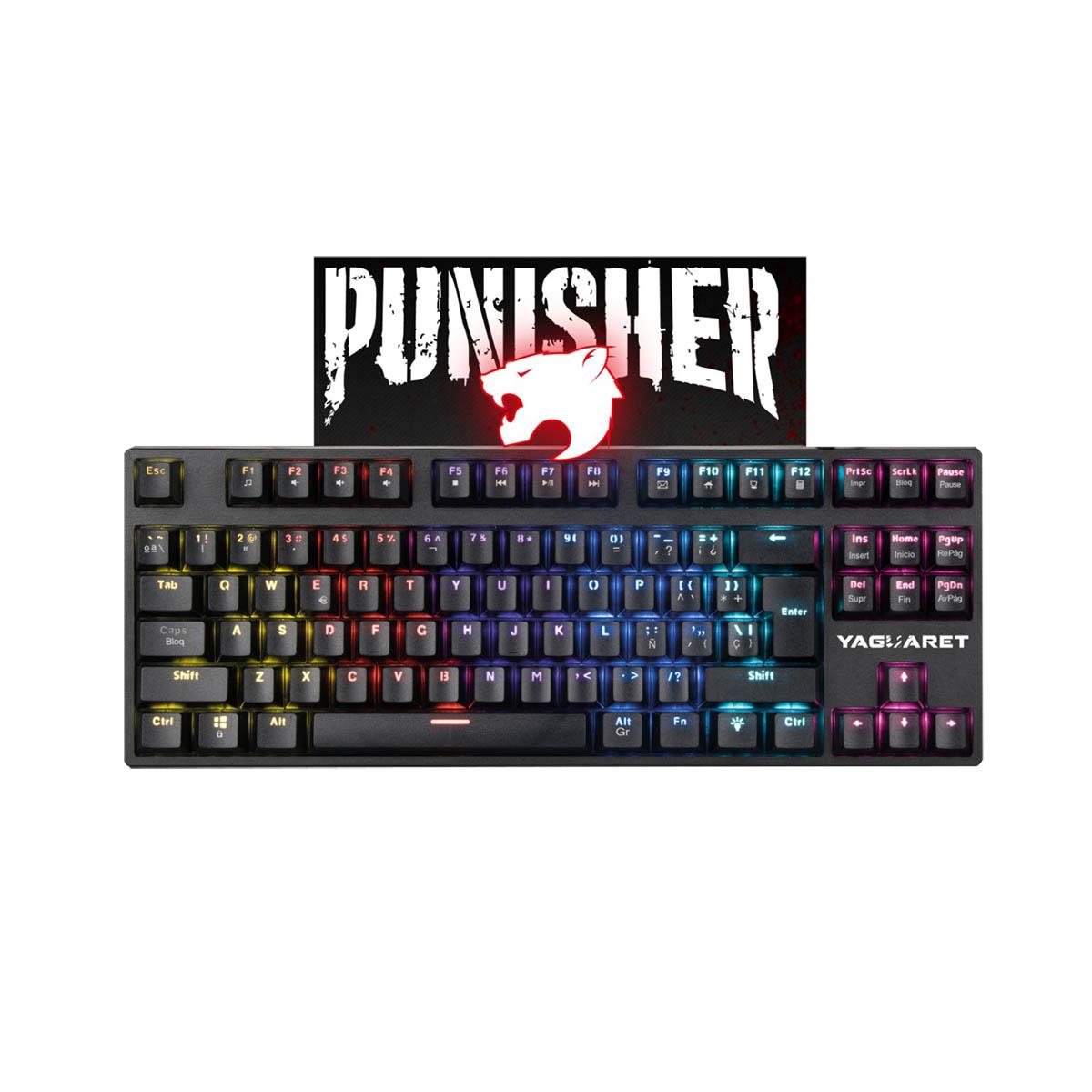 Venta de Teclado Gamer Yaguaret Punisher RGB, Mecánico, KGPUNISHERYGT