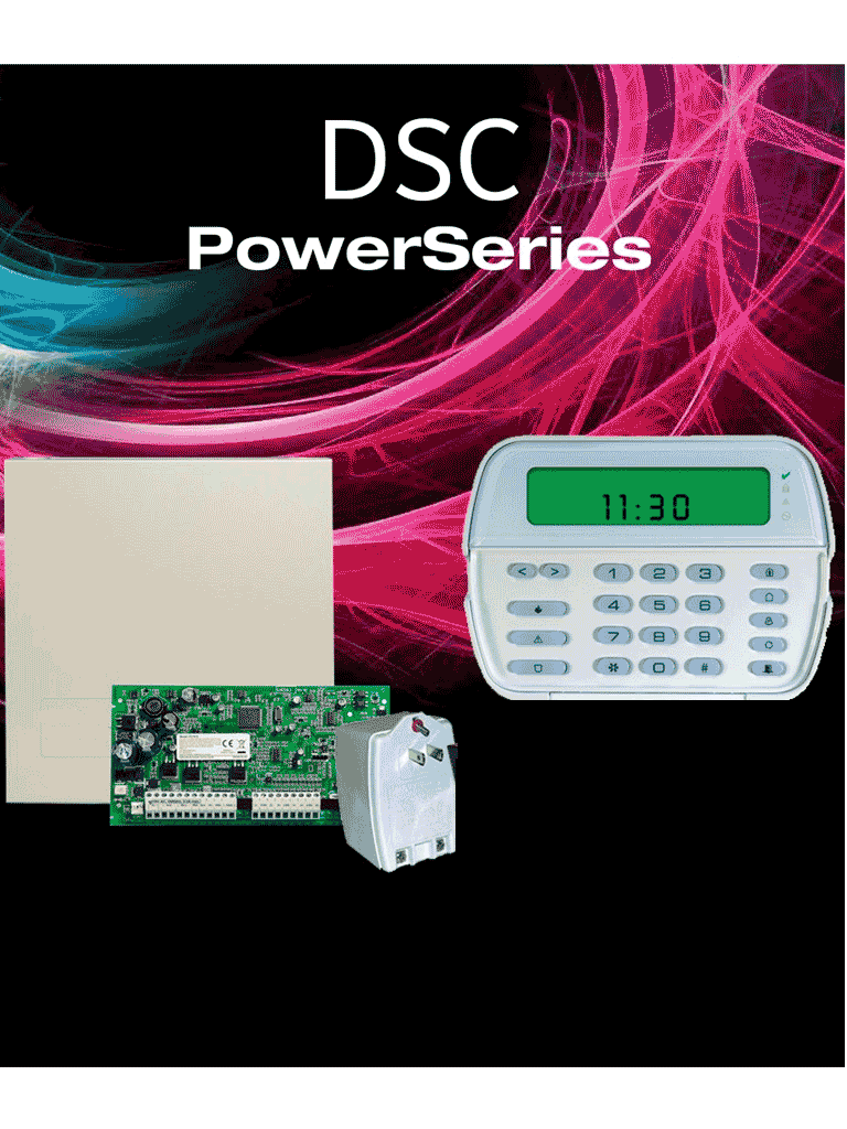 DSC POWER-ICON-SB- Paquete Power con panel PC1832PCBSPA 8 Zonas cableadas expandible a 32/ Teclado ICON PK5501 /Gabinete Metálico GTVCMX003/ Fuente de Poder PTC1640U/ Sin Bateria / #PLANDEBENEFICIOS - PWICONPAQSB