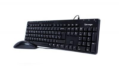 Kit de teclado y mouse VORAGO KM-104, Estándar, 105 teclas, Negro, 1000 DPI KM-104 KM-104 EAN 7502266674634UPC  - KITVGO090