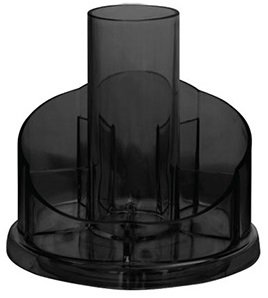 Organizador giratorio mae color negro    Medidas: base: 12cm x altura: 12cm x ancho: 12cm, resistente y durable, compuesto de polipropileno, color negro, base giratoria                                                                                                                                 .                                        - M-941.4