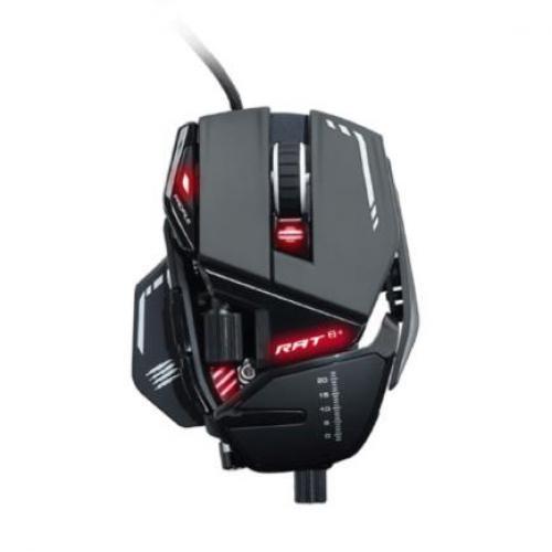 Mouse Óptico Mad Catz R.A.T. 8+ Gaming 16000 dpi Color Negro - MR05DCAMBL00