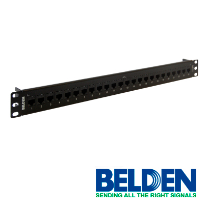 Panel de conexiones BELDEN , Acero, Negro, 48,26 cm, Acero AX103253 AX103253 EAN UPC 611589005692 - ACCBEL110