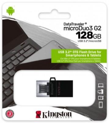 Memoria MicroDuo Kingston Technology DTDUO3G2/128GB , Negro, 128 GB DTDUO3G2/128GB  DTDUO3G2/128GB EAN UPC 740617306750 - DTDUO3G2/128GB