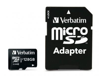 MICROSDXC PREMIUM VERBATIM 128GB CLASE 1 MICROSDXC PREMIUM VERBATIM 128 GB CON ADAPTADOR, CLASE 10                                                                                                                                                                                                       0 CON ADAPTADOR                          - 44085