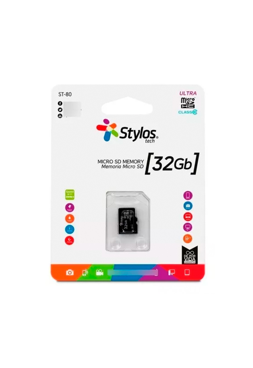 MEMORIA STYLOS MICRO SD 32GB CL10 - STYLOS