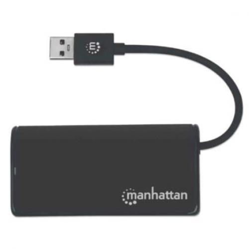 164887 Hub Manhattan USB 3.2 Gen1 2 Puertos USB-C 2 Puertos USB-A Color Negro