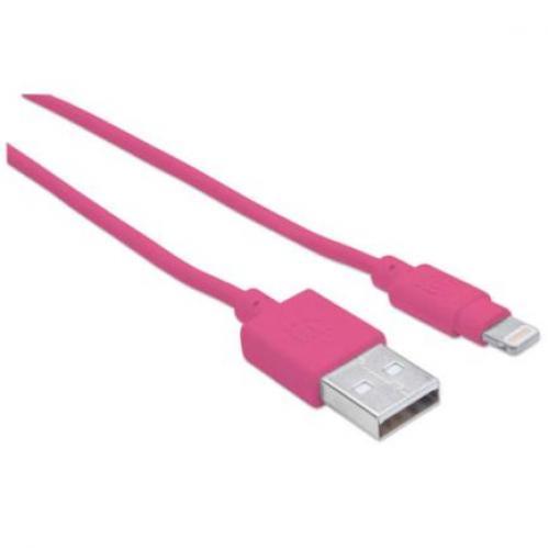 Cable Manhattan Lightning a USB-A 1m Color Rosa - 394222