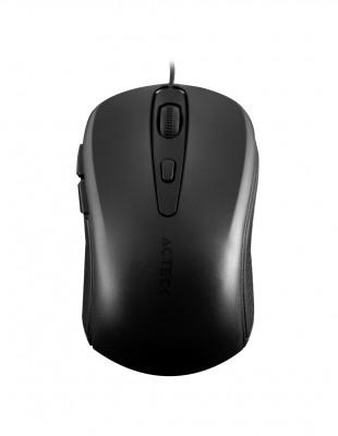 Mouse Alambrico Essential ACTECK MM271 Negro 5 botones Alámbrico 800/1200/1600/2000 DPI MM271 AC-932646 EAN 7506215932646UPC - Acteck