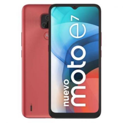Smartphone Motorola E7 6.5" HD+ 32GB/2GB Cámara 48MP+2MP/5MP Mediatek Android 10 Color Rosa Coral - MOTOE732/2-R