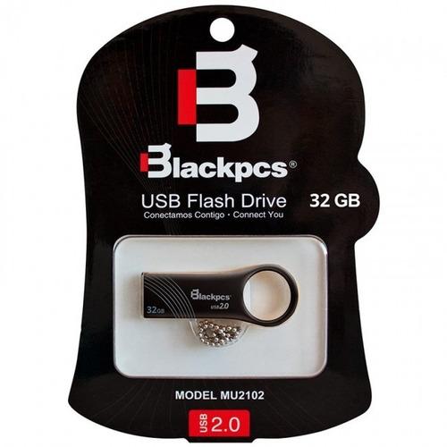 MEMORIA FLASH USB BLACKPCS 2102 32GB NEGRO PIANO METALI (MU2102PBL-32) - BLACKPCS