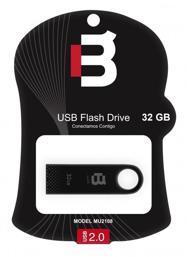 MEMORIA FLASH USB BLACKPCS 2108 32GB NEGRO PIANO METAL (MU2108PBL-32GB - MU2108PBL-32GB
