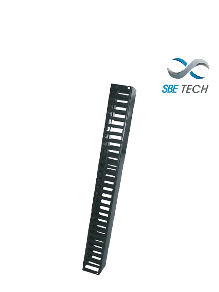 SBE OV20URS- Organizador de cable vertical 3.5 20 UR sencillo, con canal 3" x 3" - SBE-OV20URS