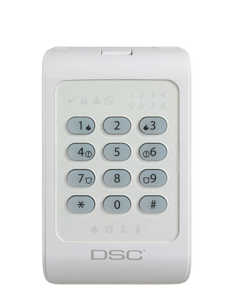DSC PC1404RKZWH - Teclado Cableado de LED admite 8 zonas compatible con panel Power Series - DSC