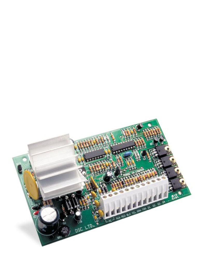 DSC PC5204 - Modulo Fuente con 4 Salidas Programables de Alta Corriente compatible con panel Power Series - PC5204