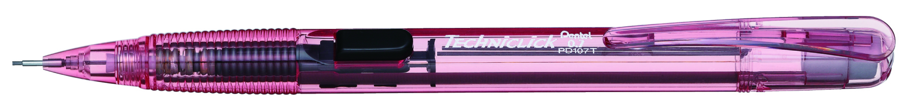 Lapicero Pentel techniclick, punto 0.7 m Lapicero Pentel color rosa, punta 0.7 mm, punta fija de 3.5 mm, con goma y tapa en la parte superior, con agarre estirado para mayor comodidad, con botón color rosa para bajar puntillas                                                                       m, color rosa, 1 pieza                   - PD107T-PR