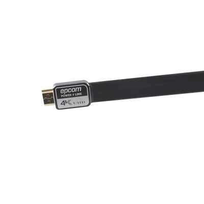 Cable HDMI versión 2.0 plano de 3m ( 9.8 ft ) optimizado para resolución 4K ULTRA HD  <br>  <strong>Código SAT:</strong> 26121604 <img src='https://ftp3.syscom.mx/usuarios/fotos/logotipos/epcom_powerline.png' width='20%'>  - EPCOM POWERLINE