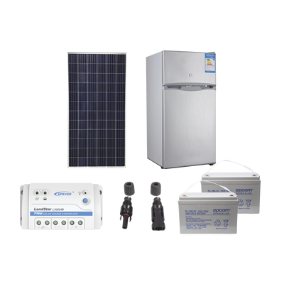 Kit de energía solar para refrigerador de 105 L de aplicaciones aisladas de la red eléctrica <br>  <strong>Código SAT:</strong> 26111607 - PL-FRIDGE-105
