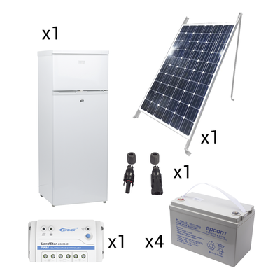 Kit de energía solar para refrigerador de 220 L de aplicaciones aisladas de la red eléctrica <br>  <strong>Código SAT:</strong> 26111607 - EPCOM POWERLINE