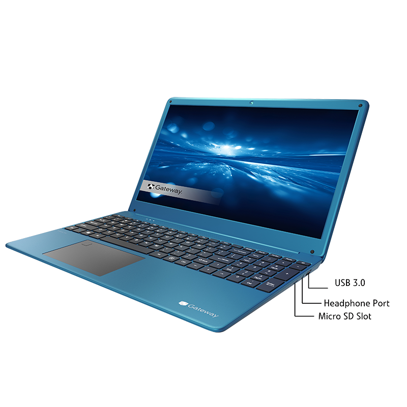Gateway 15.6" Ultra Slim Notebook, FHD, Intel® Core™ i3-1115G4, Dual Core, 8GB Memory, 256GB SSD, Tuned by THX™, 1.0MP Webcam, HDMI, Fingerprint Scanner, Cortana, Windows 10 Home, Blue GWTN156-7BL UPC  - GWTN156-7BL