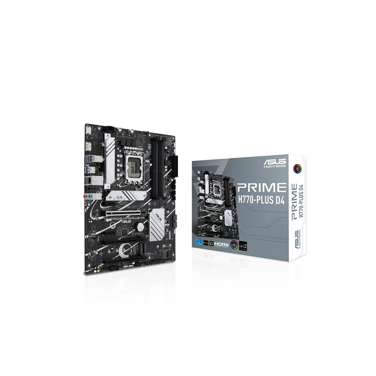 MOTHERBOARD ASUS (PRIME H770-PLUS D4) SOCKET 1700 13A,4*DDR4,HDMI,DP,PCIE-5.0,ATX - ASUS