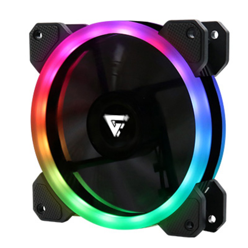 VENTILADOR VORAGO GAME FACTOR FG400. 120MM, RGB, DAUAL RING, 5 PINES - VOR-FG400