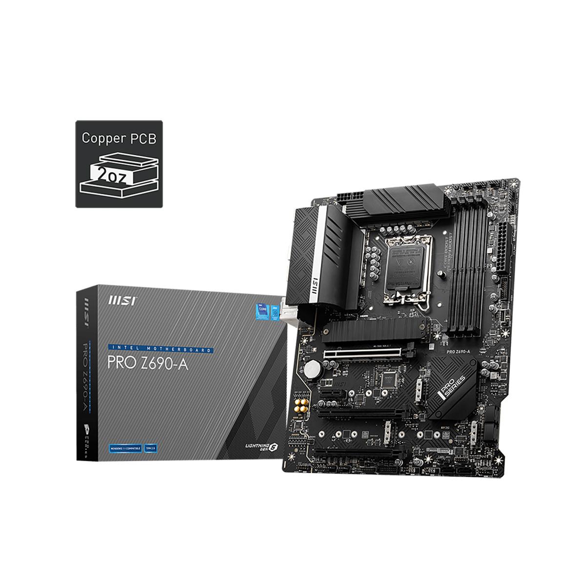 MOTHERBOARD MSI (PRO Z690-A) SOCKET 1700, 4*DDR5 6400MHZ, HDMI, DP, ATX - PRO Z690-A