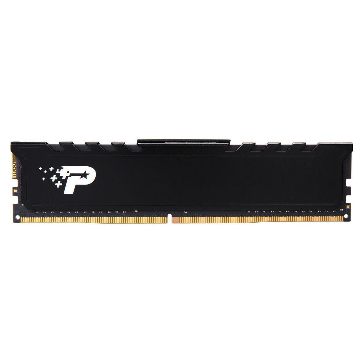 MEMORIA DIMM DDR4 PATRIOT (PSP416G26662H1) SIGNATURE PREMIUM 16GB 2666MHZ, BLACK HEATSINK,CL19 - PSP416G26662H1