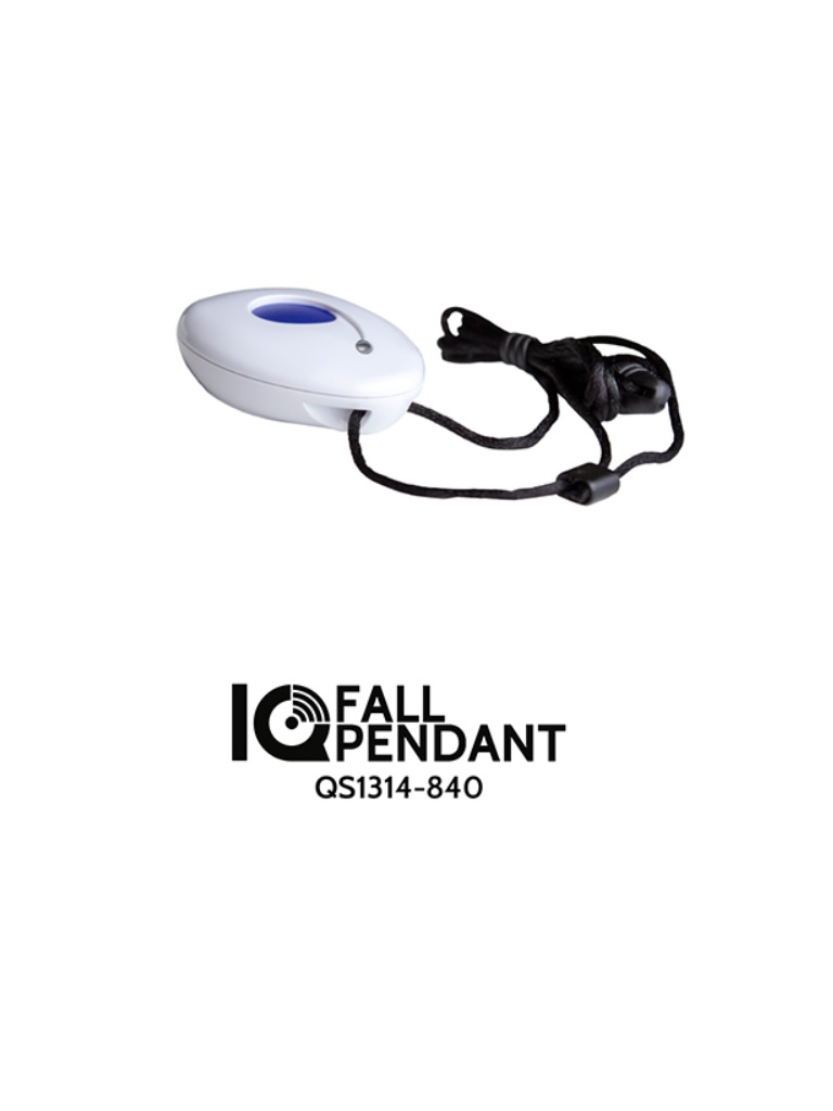 QOLSYS  IQFALLPENDANT -  QS1314-840 Botón de Emergencia de Caída Inalámbrico para Qolsys QS1314-840. Detecta automáticamente si el usuario cae o puede presionar el botón para pedir ayuda. (Alarm.com) / #TERROR  - QS1314-840