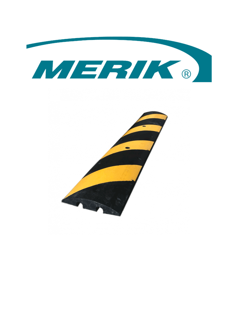 MERIK T6FT - Reductor de velocidad o tope vehicular LIFTMASTER / 100% Caucho RECICLADO / Negro con amarillo  - MERIK