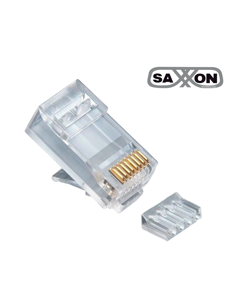 TVC S901F - Conector PLUG RJ45 para cable UTP / CAT 6A / Con Guía / Paquete 100 piezas  #LosIndispensables - SAXXON