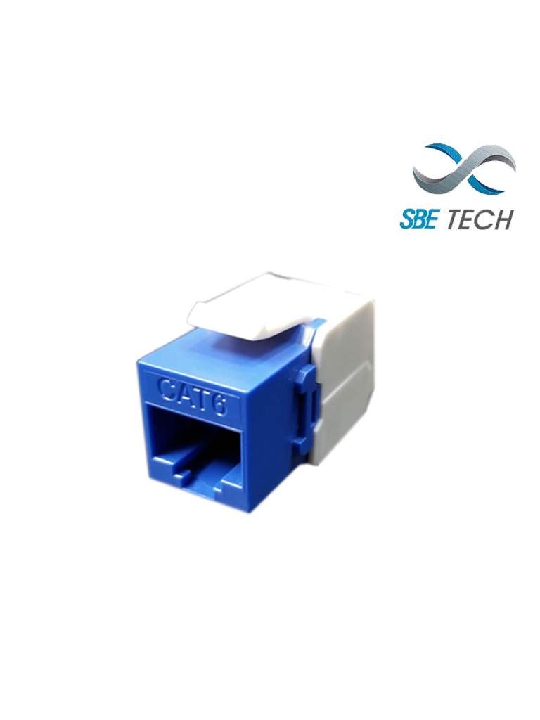 SBETECH JACKC6BL- Modulo jack keystone RJ45 / 8 Hilos / CAT 6 / Compatible con calibres AWG 22-26 / Color azul - SBE TECH