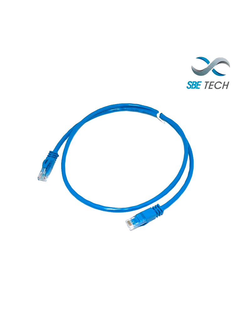 SBETECH SBE-PCC6U2.0M-BL - Cable de Parcheo Cat 6 color azul de 2 metros/ Bota inyectada y moldeada - SBE-PCC6U2.0M-BL