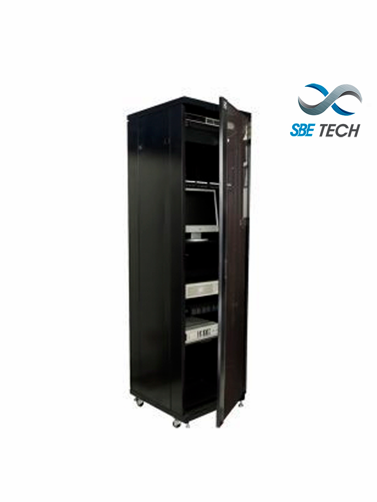 SBETECH SBE-GNL42URP600NL - Gabinete de Piso / 42 UR / Puerta de cristal / profundidad 600 mm - SBE TECH