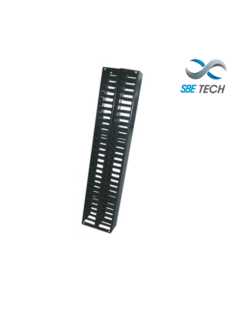 SBE TECH SBE-OV40UR - Organizador de cable vertical frontal y posterior de 40 UR para rack de 7 ft  - SBE-OV40UR