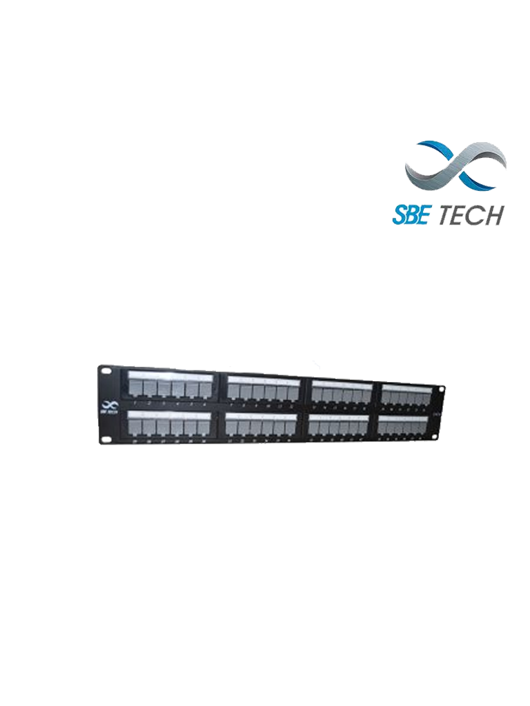 SBETECH PPC648P - Panel de parcheo categoría 6/ 48 puertos / Estándares ANSI/TIA 568-C.2 / ISO 11801 2a Edición / Producto Certificable - SBE-PPC6-48