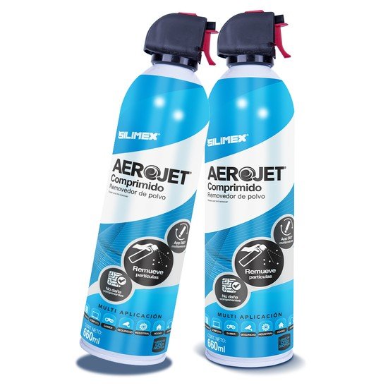 AIRE COMPRIMIDO AERO JET 360 DUO (660ML) AIRE COMPRIMIDO, KIT DE 2 PIEZAS DE 660ML.                                                                                                                                                                                                                      AIRE COMPRIMIDO SILIMEX                  - KIT-001