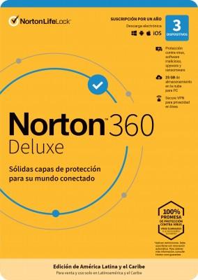 Antivirus Deluxe Norton Tmnr033  Norton 360 Deluxe Total Security 3L 1A  TMNR-033  TMNR-033 - NORTON