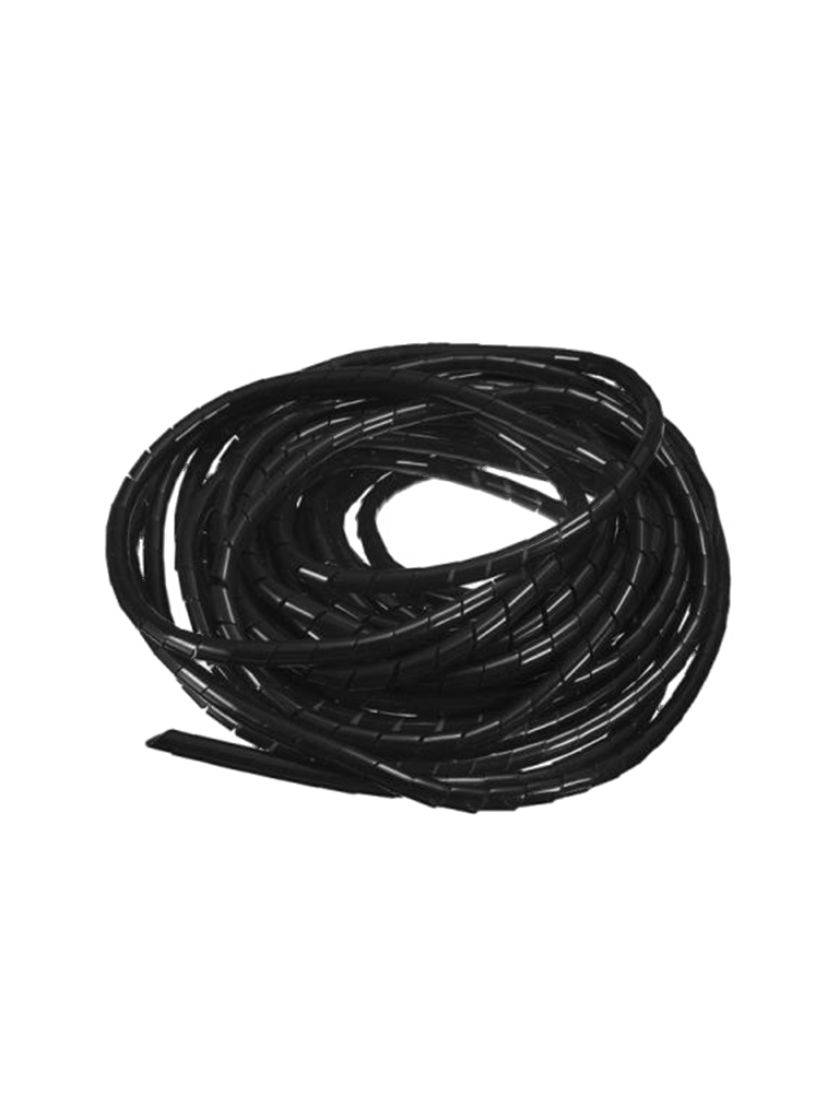 SBETECH SBEESPN6 - Organizador de cables / Espiral / Negro / 1/4" / 10 Metros / Rollo - SBE TECH