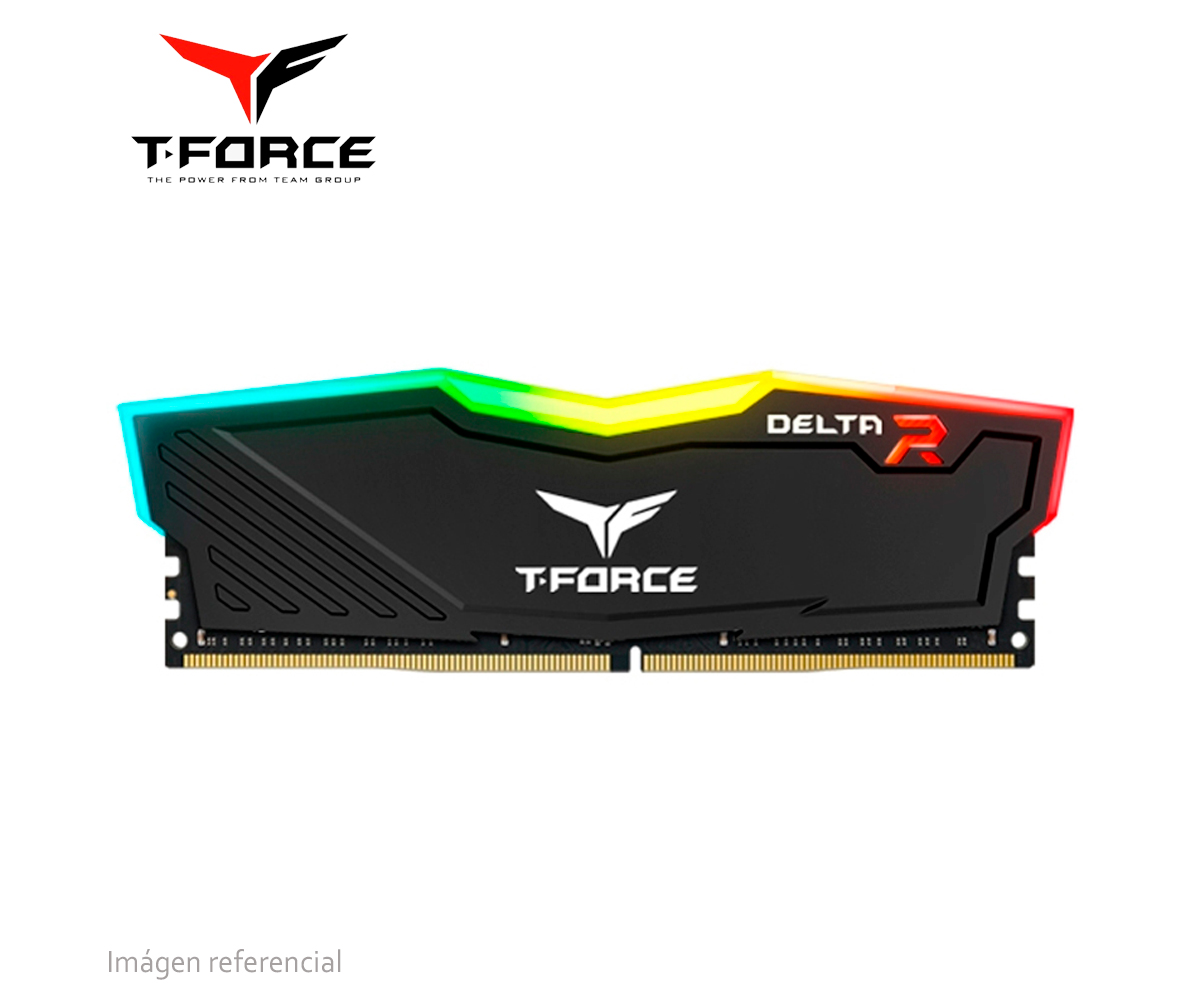 Memoria Ram Dimm Teamgroup T Force Delta Rgb 8Gb Ddr4 3200Mhz Pc4 25600 135 V Negro Tf3D48G3200Hc1 - TEAM GROUP